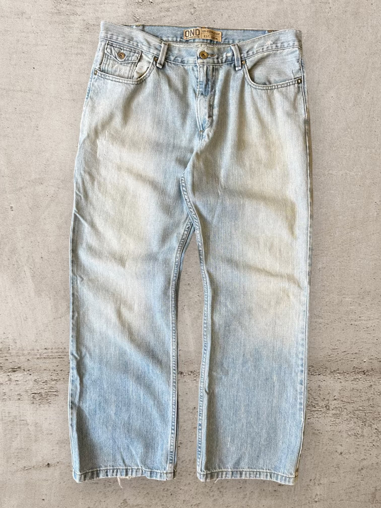 00s Old Navy Light Wash Baggy Denim Jeans - 36x30