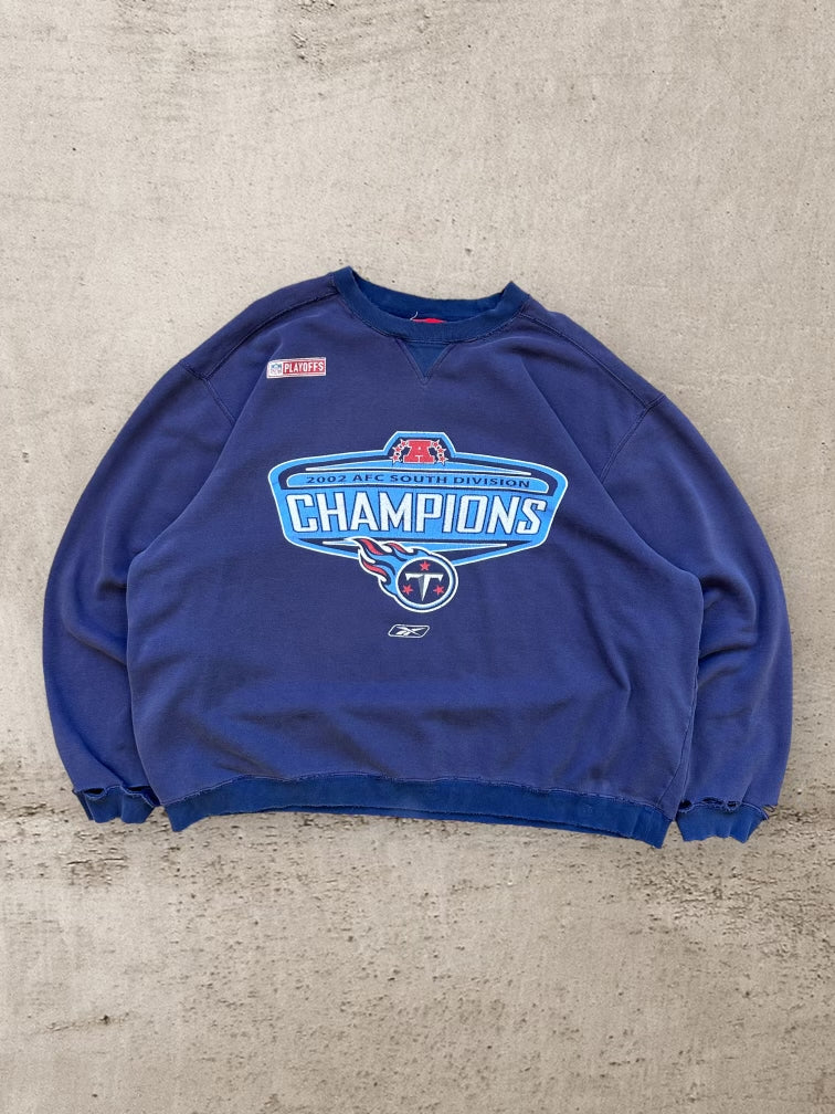 00s Reebok Tennessee Titans Distressed Crewneck - XL