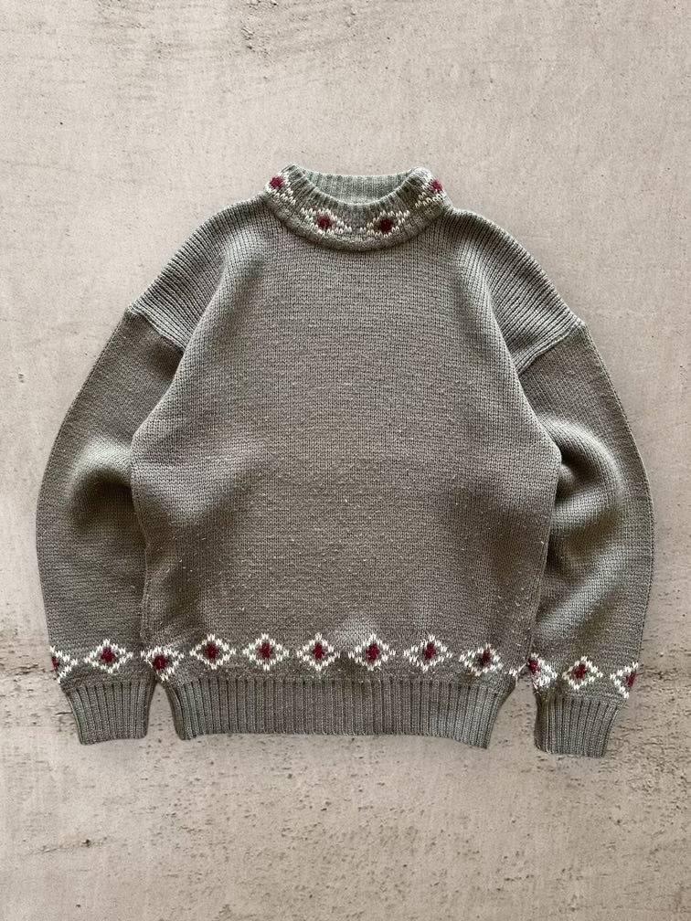 90s Carson Pixie Scott Diamond Knit Sweater - Medium