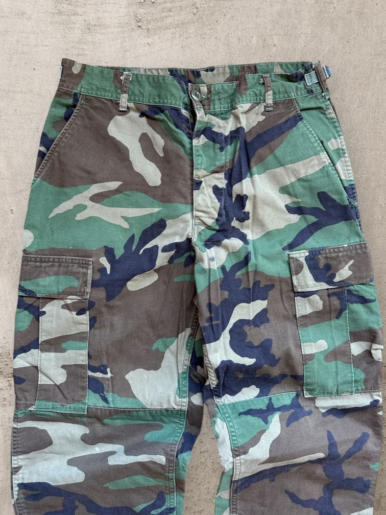 90s Army Camouflage Cargo Pants - 31