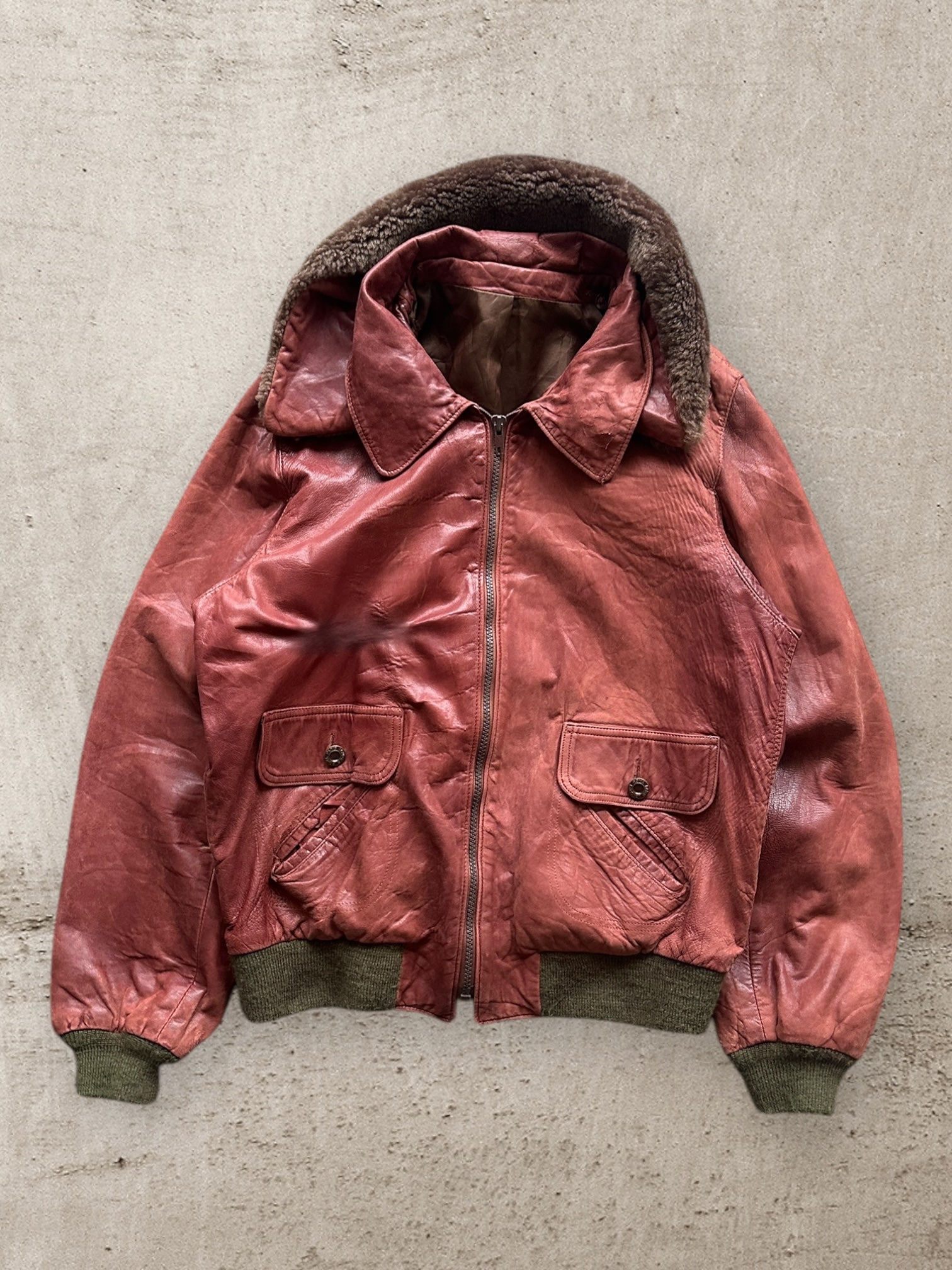 80s Lynn Stewart Full Zip Leather Jacket - Small