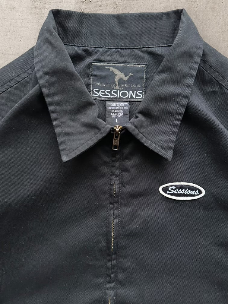 00s Sessions Skateboards Zip Up Coach Jacket - Large