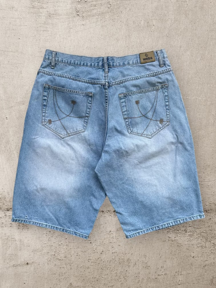 00s Webs Baggy Denim Shorts - 34