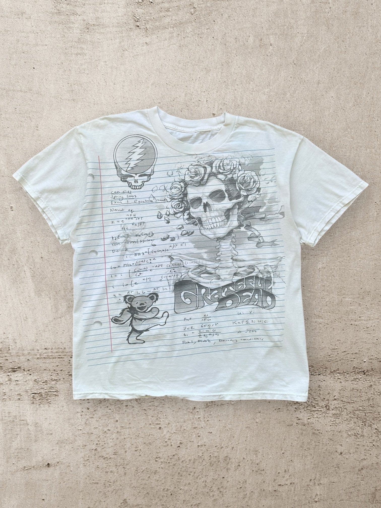00s Grateful Dead Notebook Graphic T-Shirt - Large