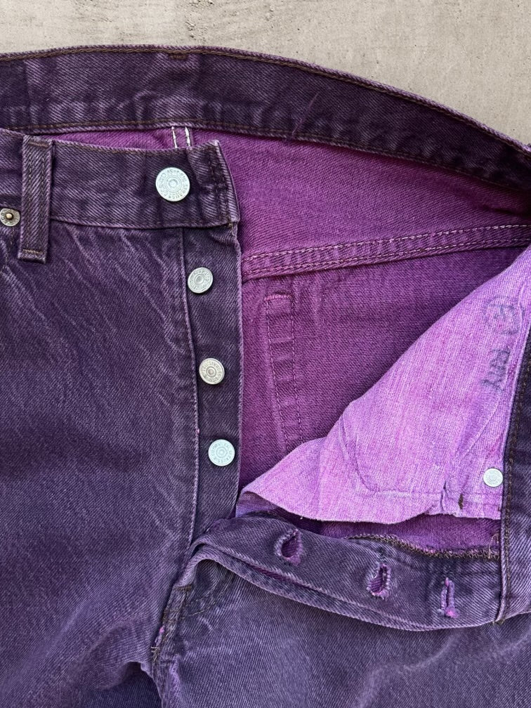 80s Levi’s 501 Purple Dyed Denim Jeans - 32x30