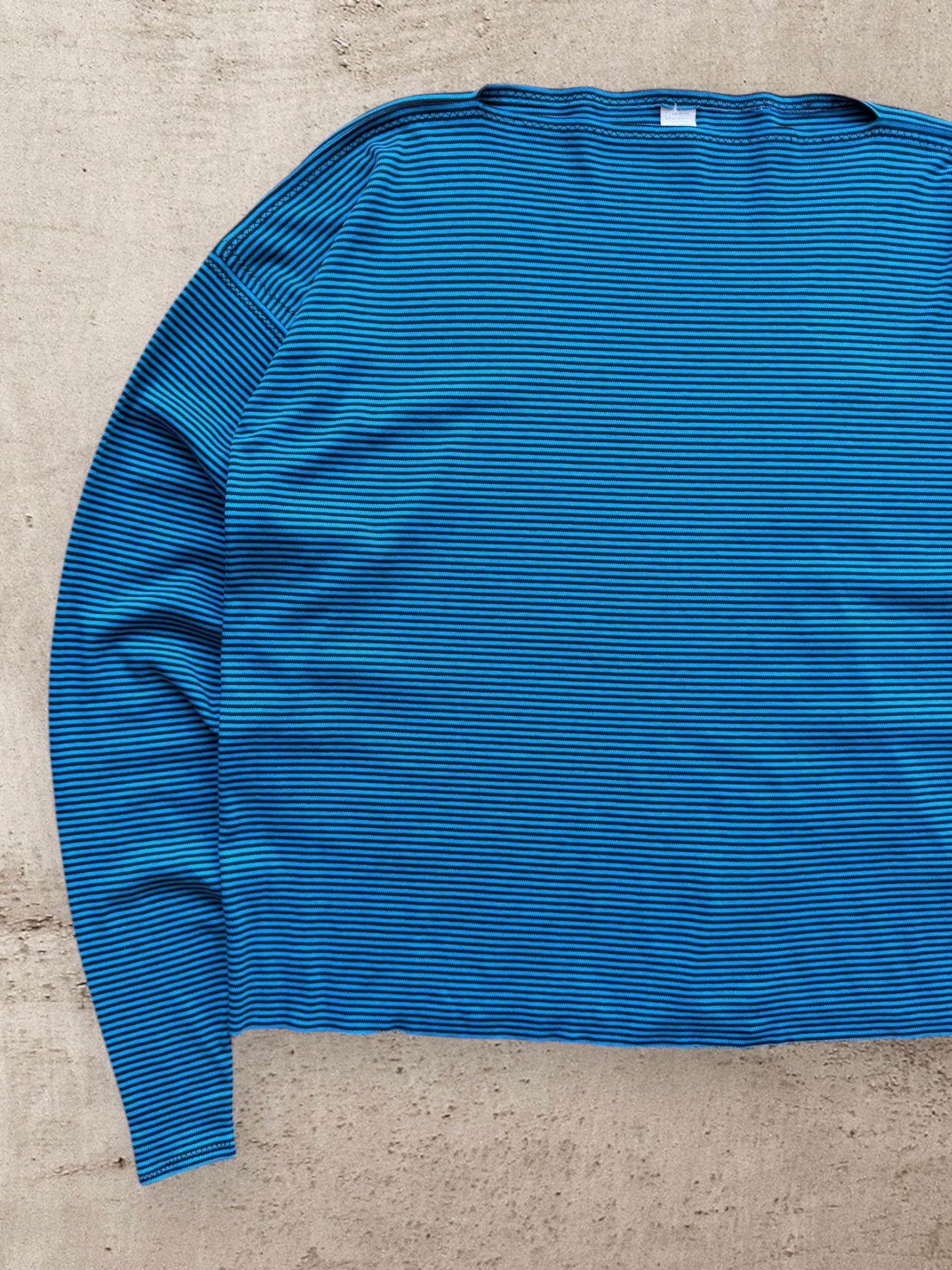 90s Striped Boatneck T-Shirt - XL