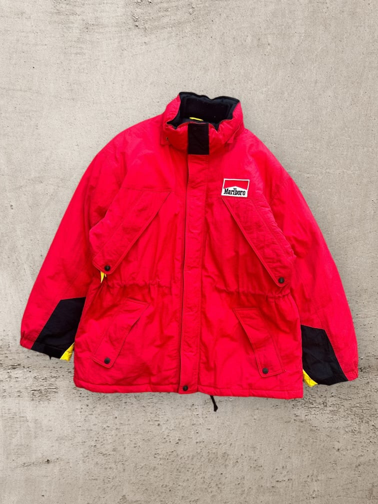 90s Marlboro Quilt Lined Puffer Jacket - Large