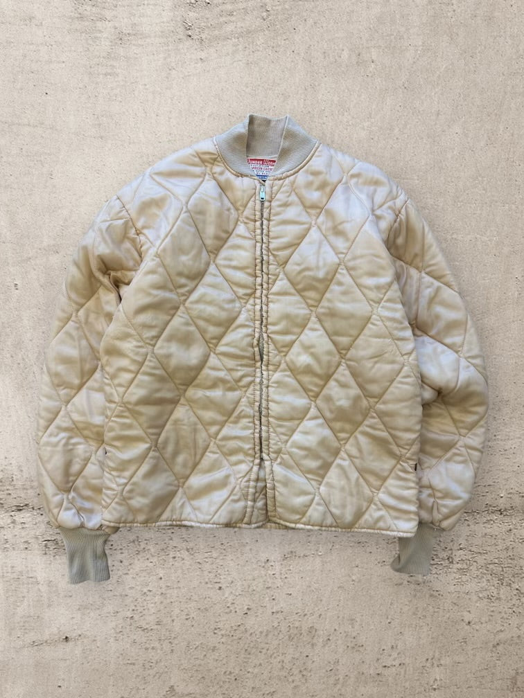 70s Wunder Wear Quilted Zip Up Jacket - Small
