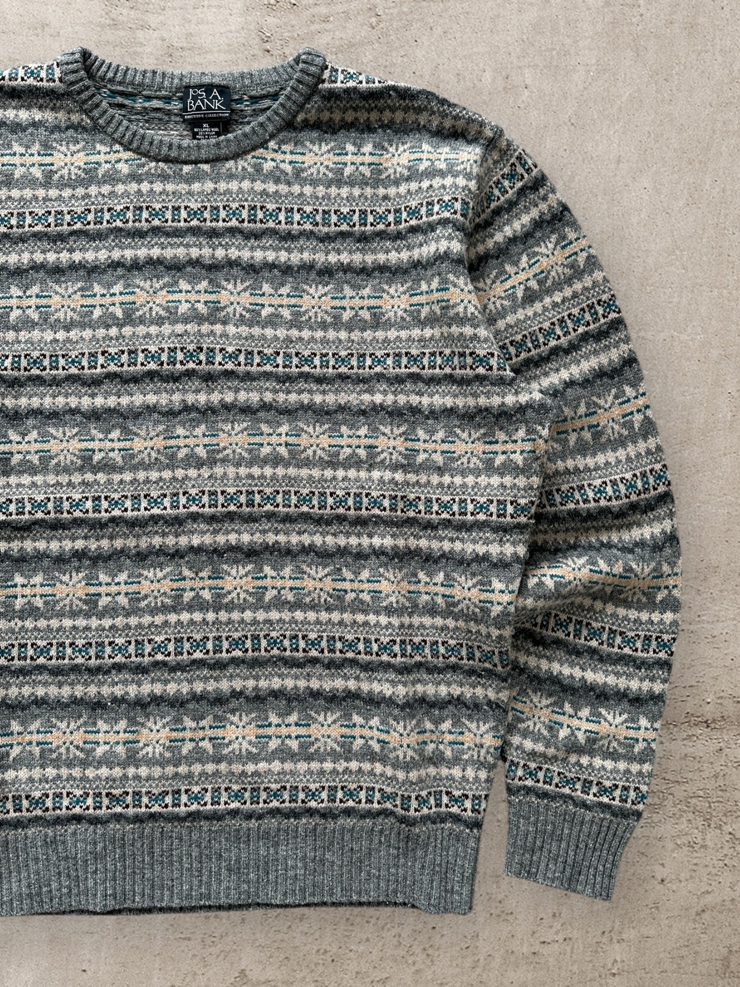 00s Jos A. Multicolor Wool Sweater - XL