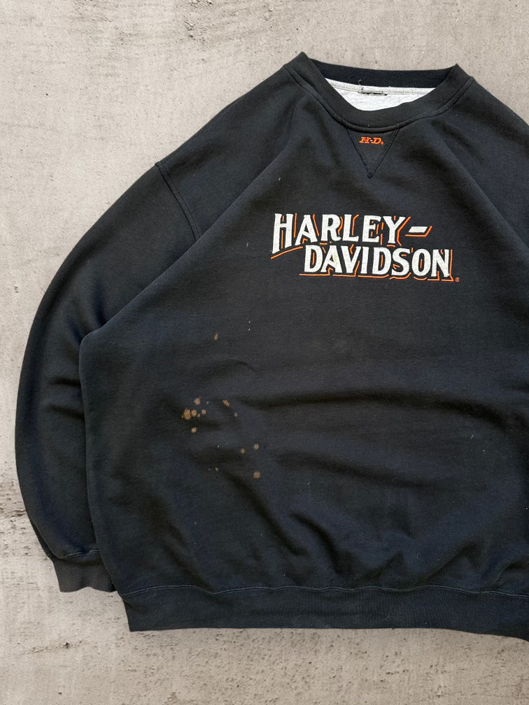 00s Harley Davidson Embroidered Crewneck - XXL