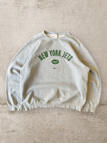 Vintage New York Jets V-Neck Sweatshirt (1990s) 