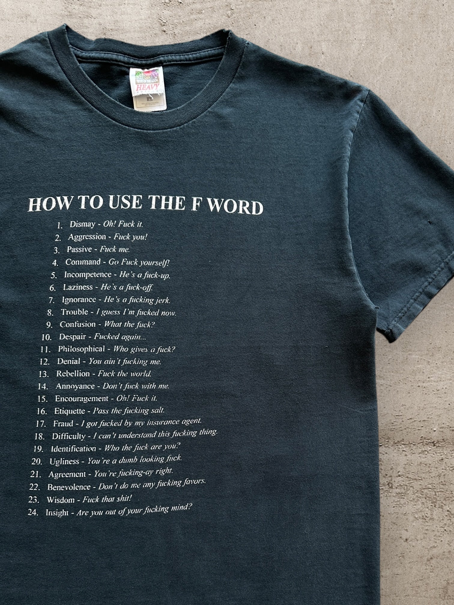 00s How To Use The F Word Graphic T-Shirt - Large