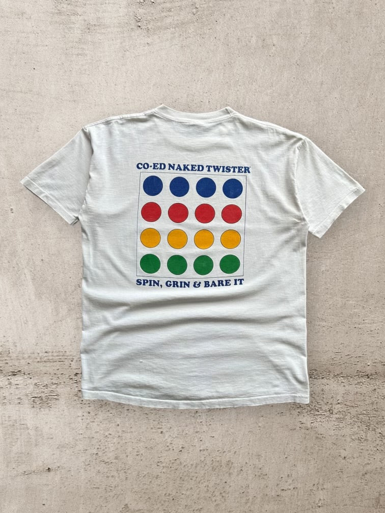 90s Co-Ed Naked Twister Graphic T-Shirt - Large