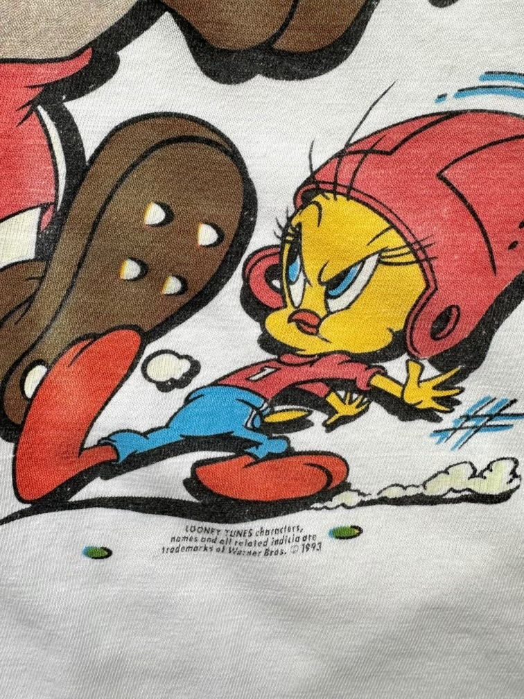 90s Looney Tunes Touchdown Graphic T-Shirt - XL