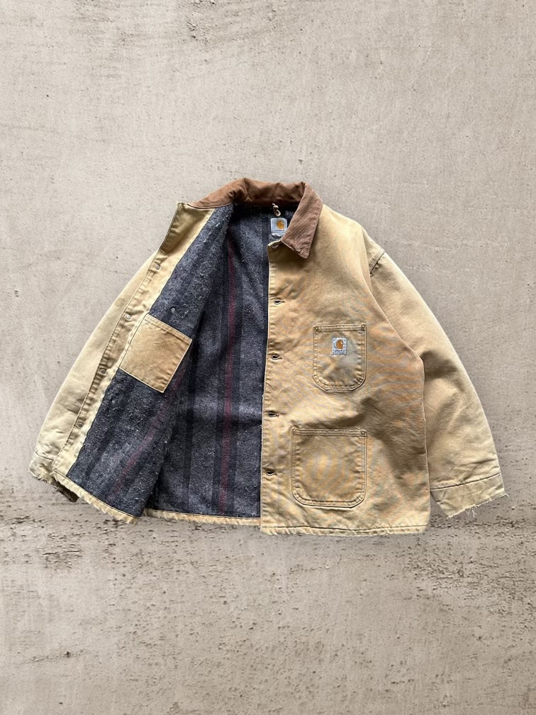 90s Carhartt Blanket Lined Tan Chore Jacket - XL