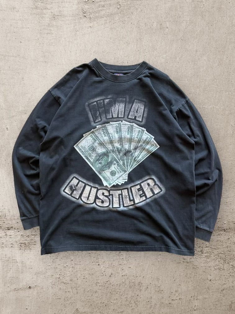 00s I’m A Hustler Graphic Long Sleeve Shirt - XXL