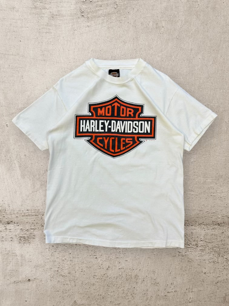 90s Harley Davidson East Coast Graphic T-Shirt - Medium