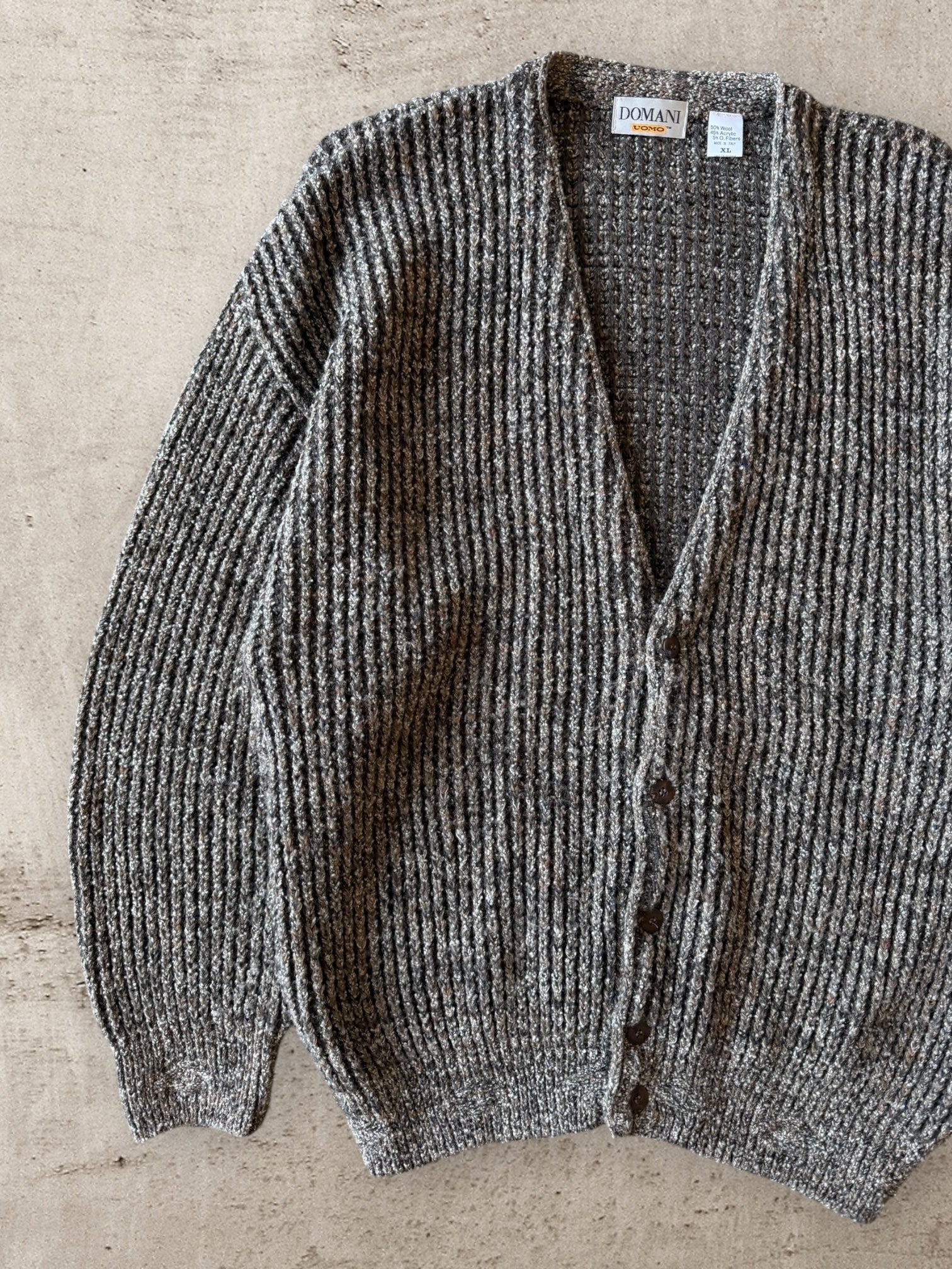 90s Domani Uomo Italian Wool Cardigan - XL