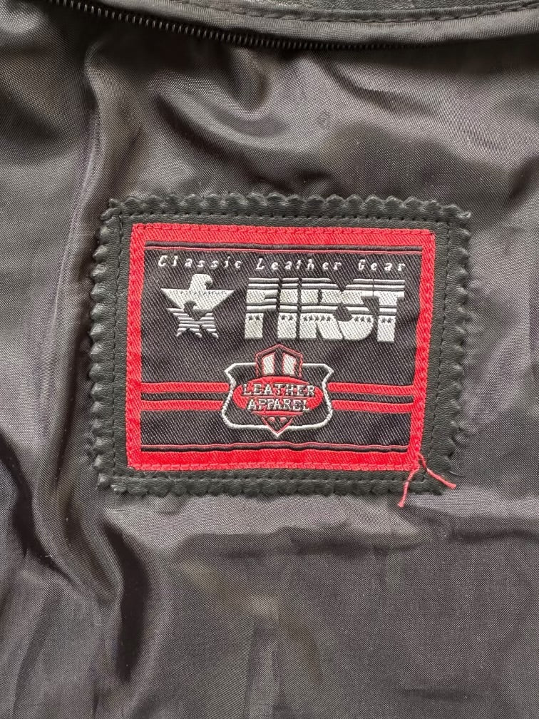 00s Leather Motorcycle Jacket - Large