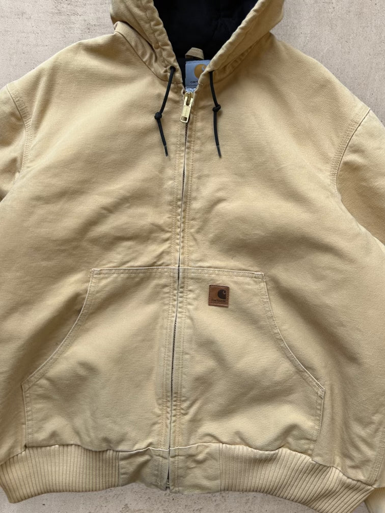 00s Carhartt サーマル裏地付きタン フード付きジャケット - L