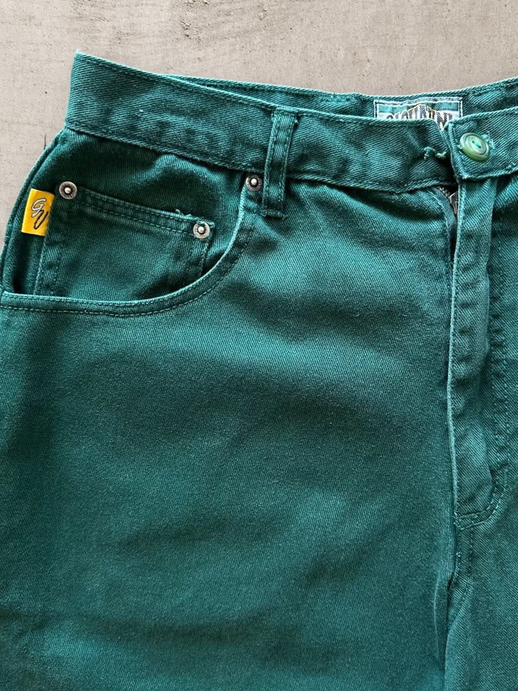 00s Giovanni Green Denim Shorts - 32