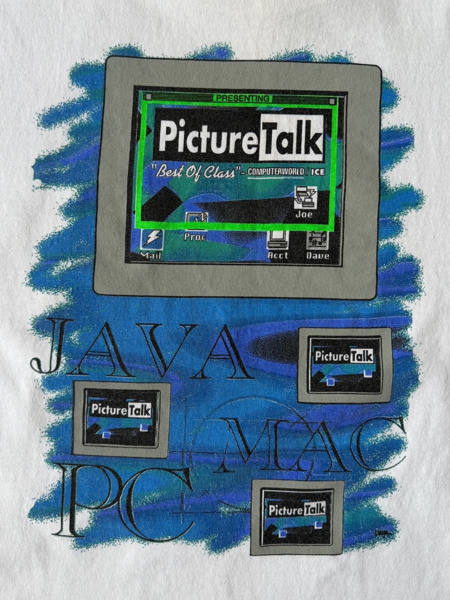 90s Picture Talk Tech Graphic T-Shirt - XL