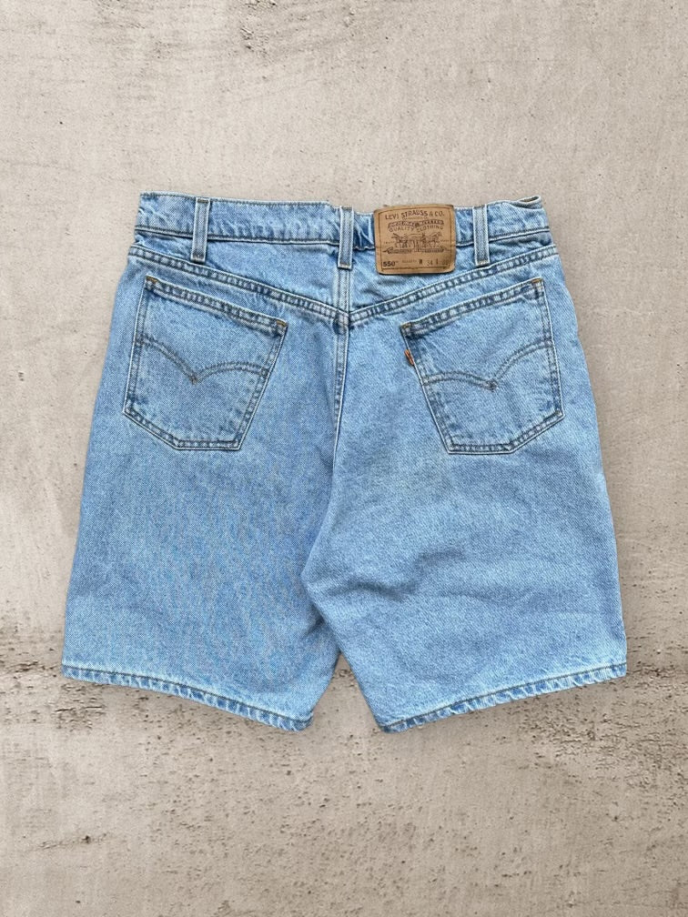 90s Levi’s 550 Orange Tab Denim Shorts - 33