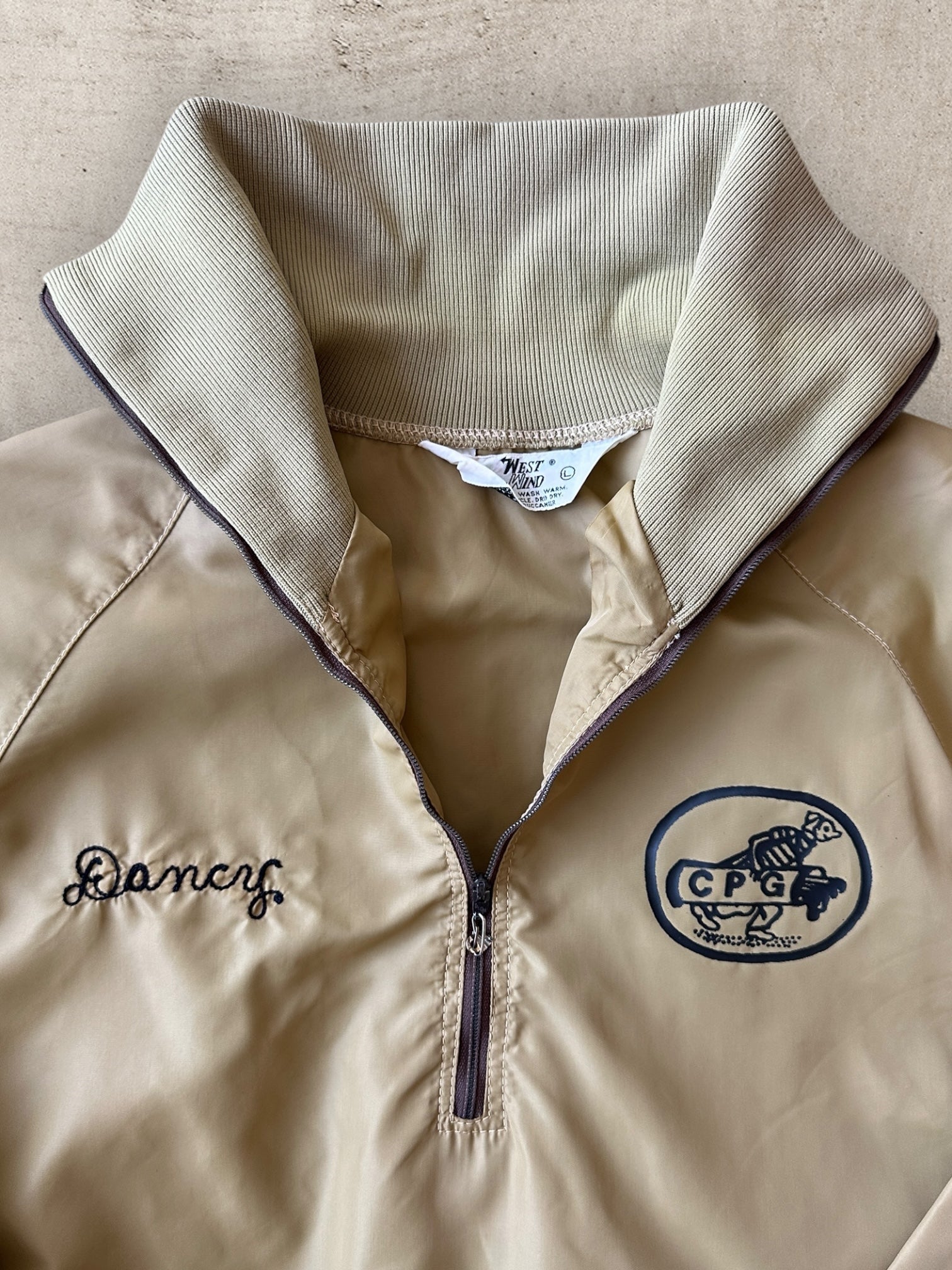 70s CPG 1/4 Zip Nylon Jacket - XL
