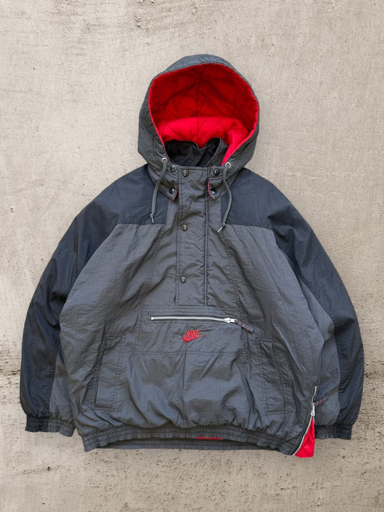 90s Nike Anorak Puffer Hooded Jacket - Large
