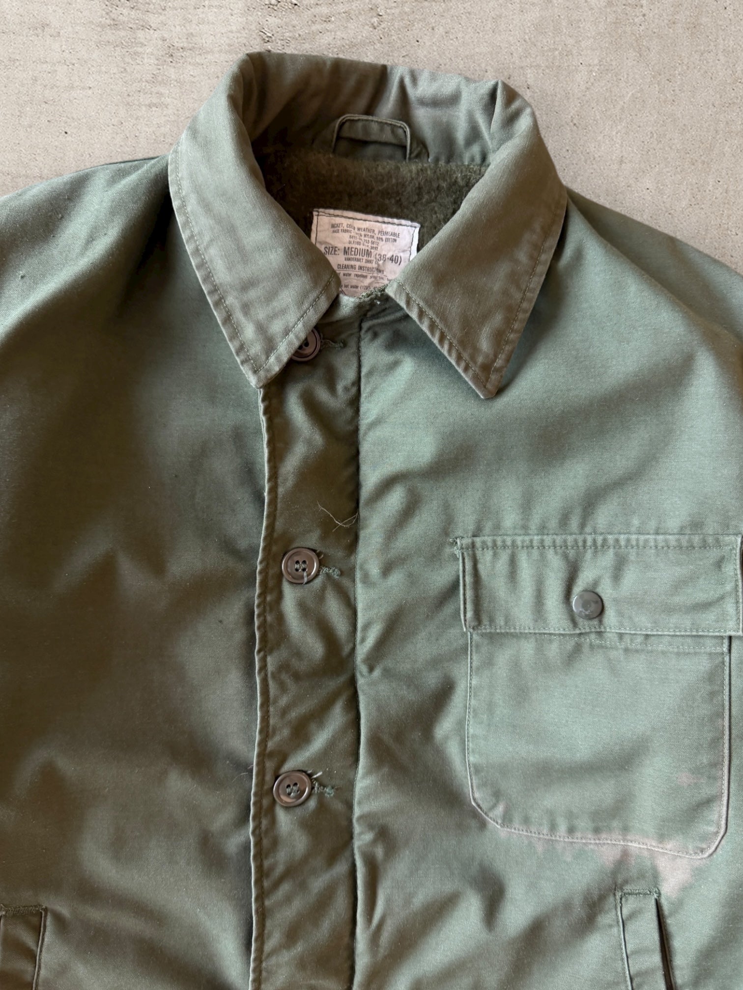 70s U.S Military Navy A-2 Deck Jacket - Medium