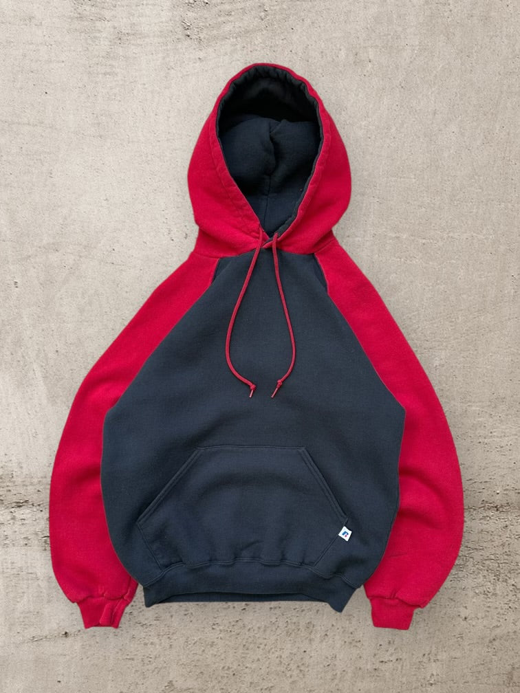 90s Russell Athletics Color Block Hoodie - Medium