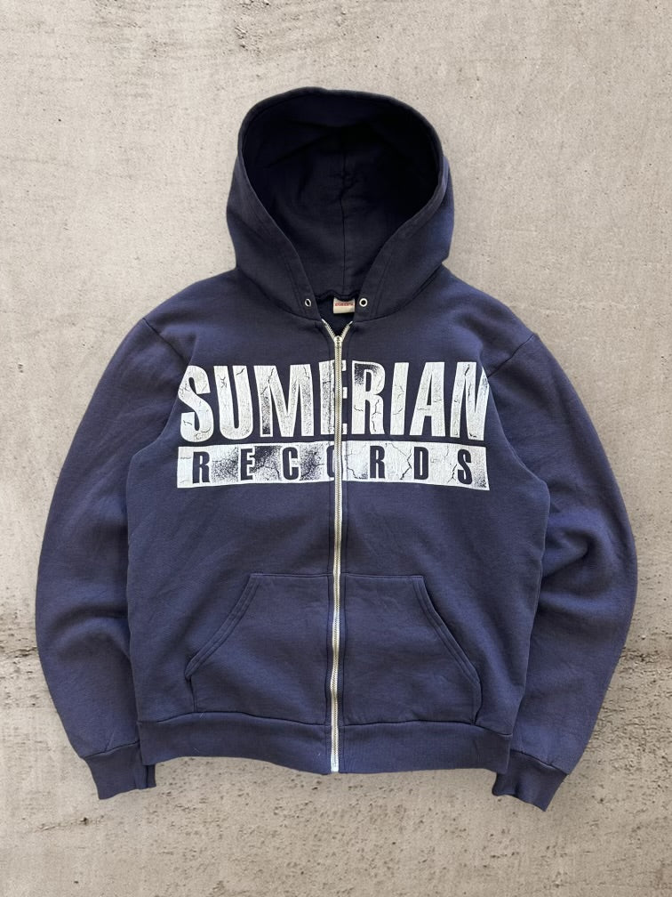 00s Sumerian Records Graphic Zip Up Hoodie - Small