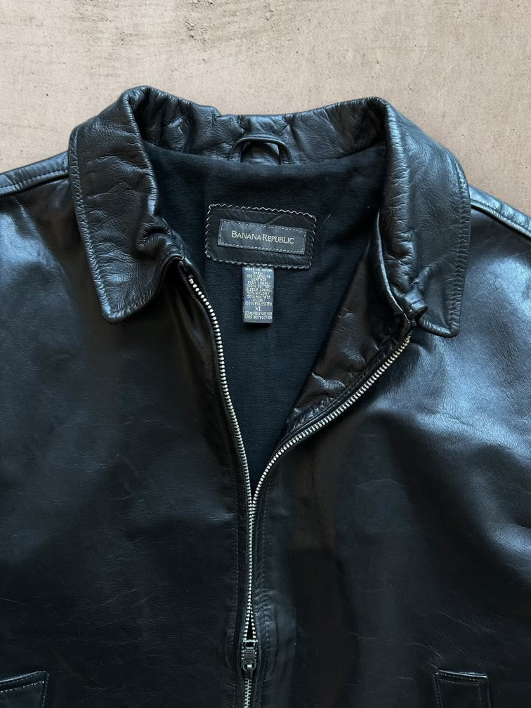 00s Banana Republic Herrington Leather Jacket - XL