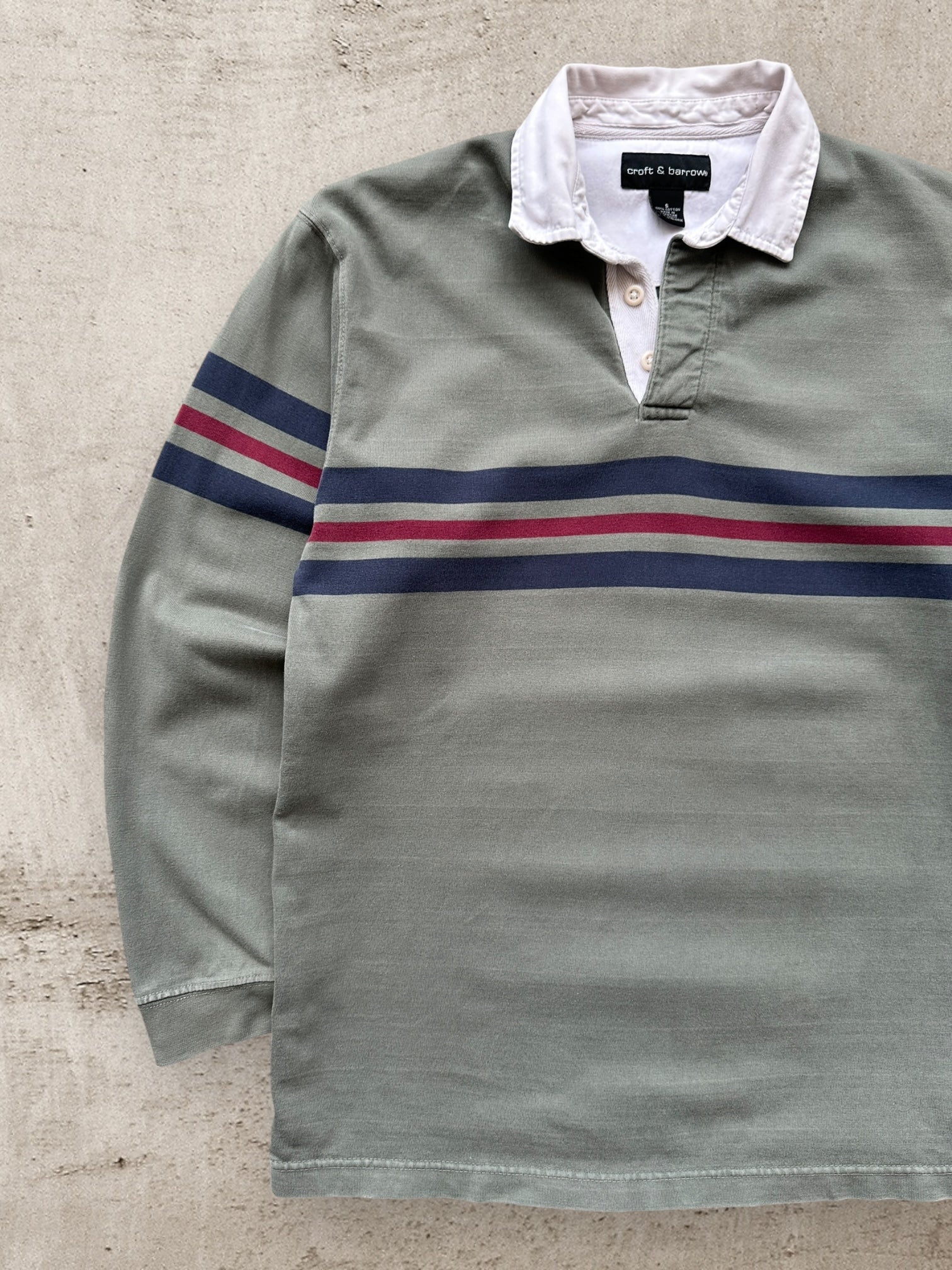 00s Croft & Barrow Striped Polo Shirt - Large