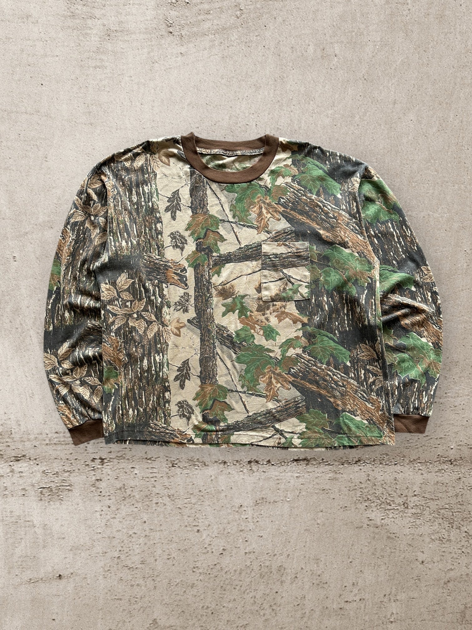 90s Real Tree Camouflage L/S T-Shirt - XXL