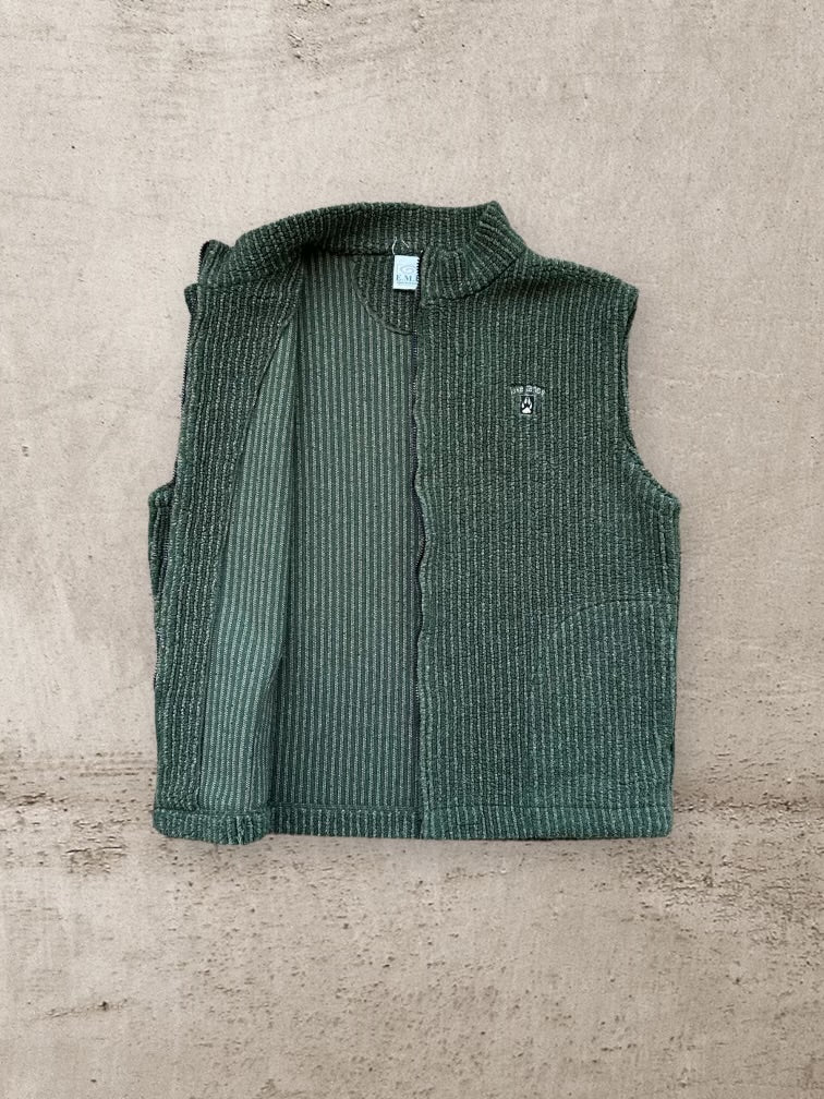 90s Lake Tahoe Striped Fleece Vest - XL