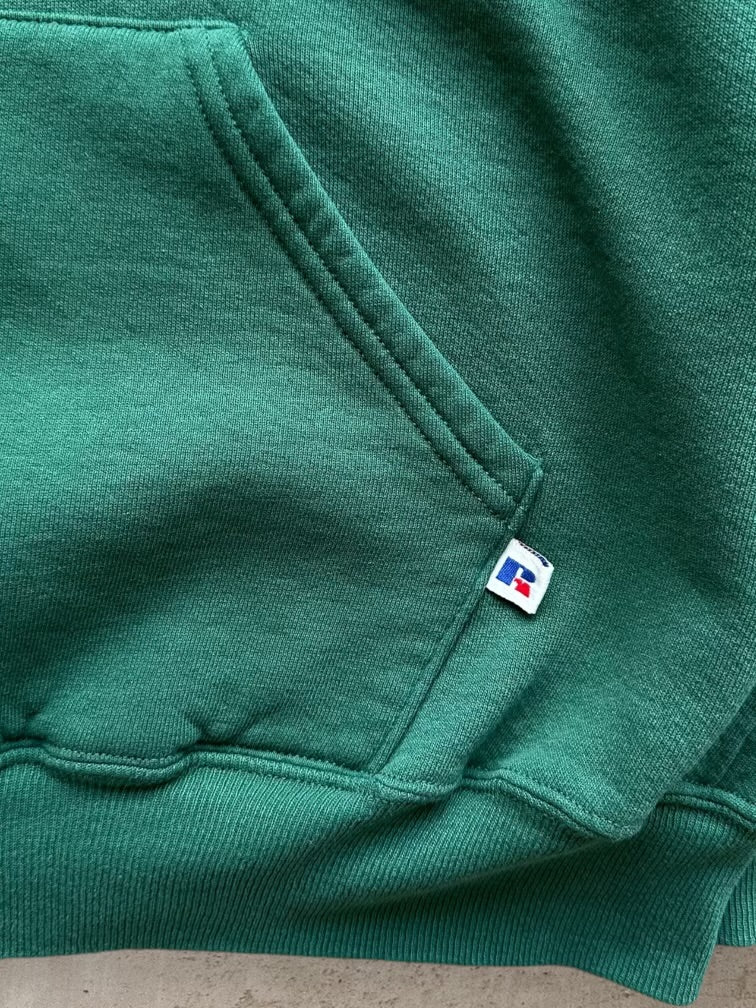 90s Russell Athletic Forest Green Hoodie - XL