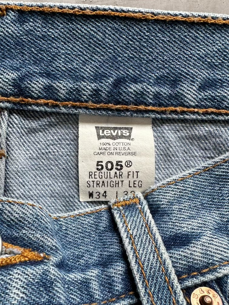 00s Levi’s 505 Straight Leg Denim Jeans - 34x32