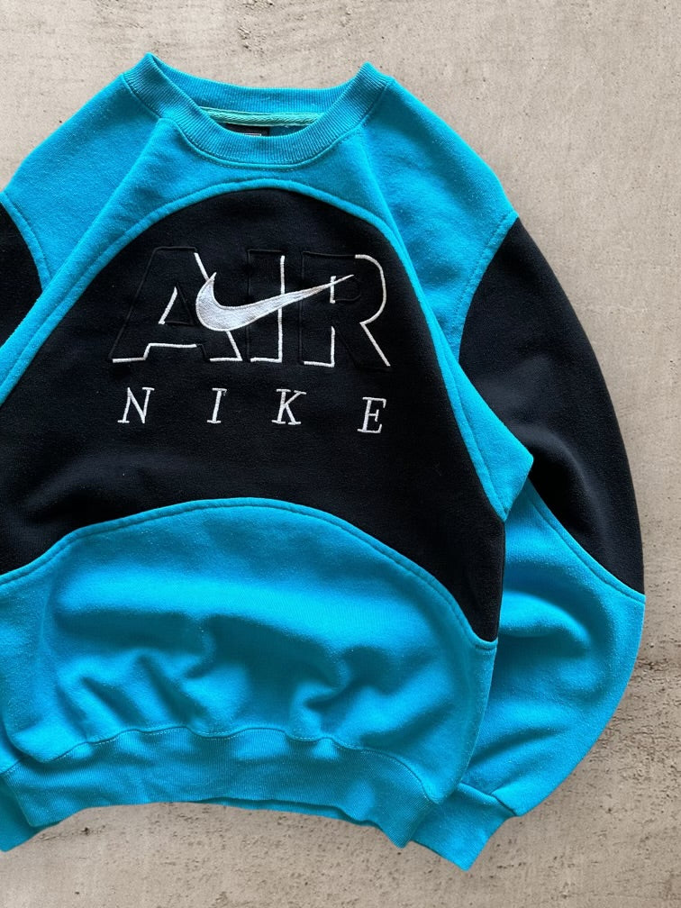 90s Nike Team Embroidered Color Block Crewneck - Medium