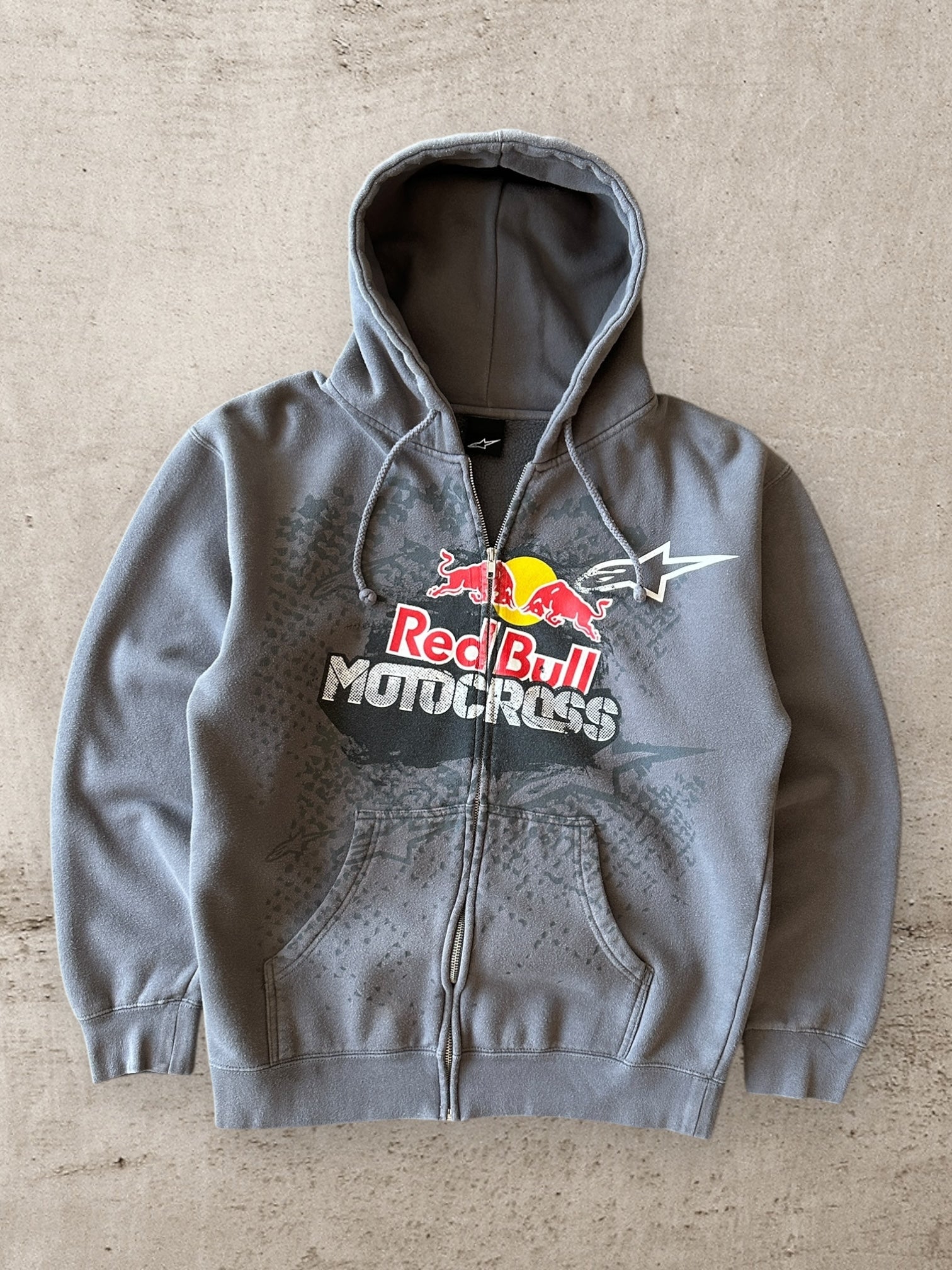 00s Redbull Motocross Zip Up Hoodie - Large
