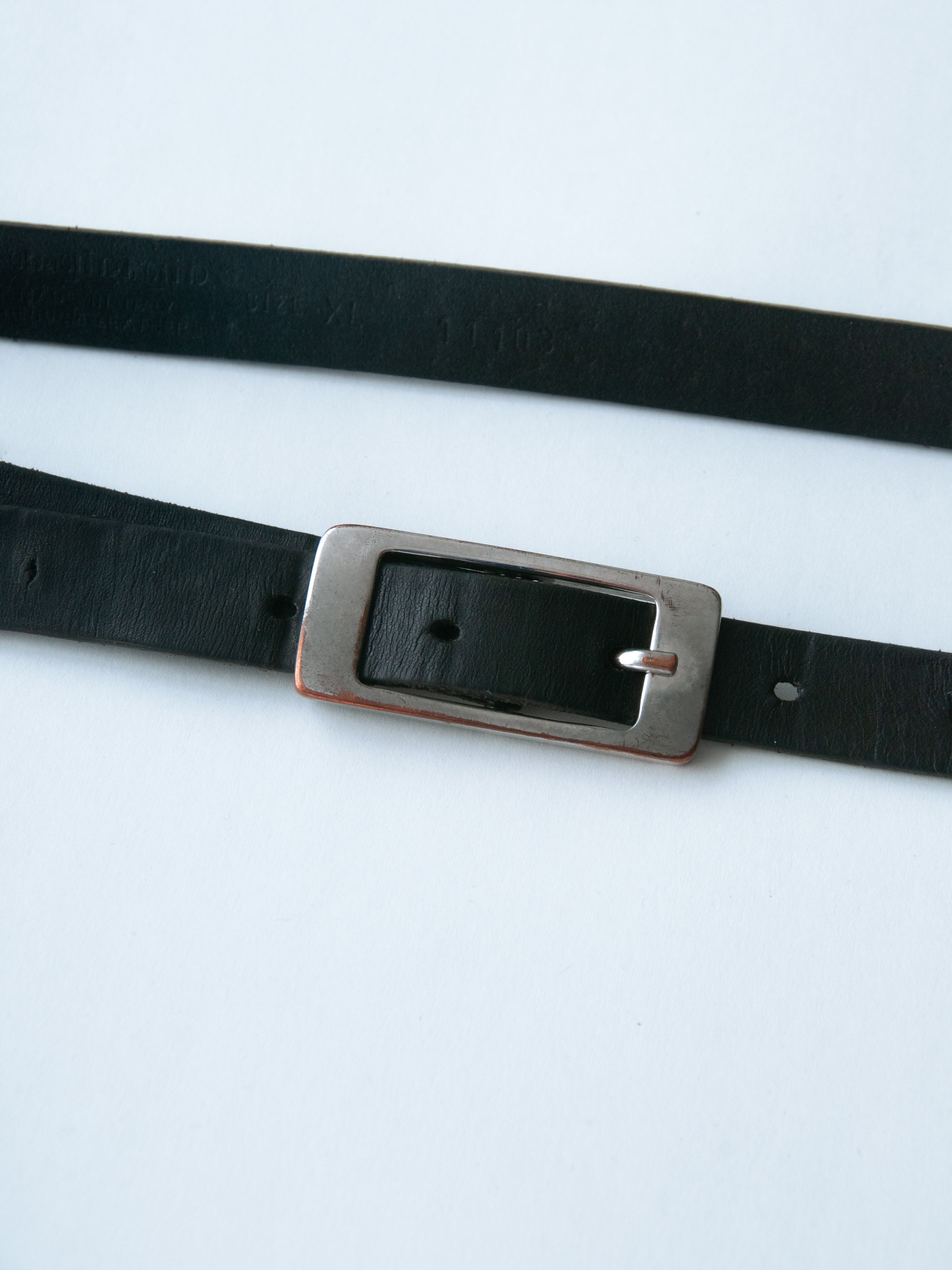 00s Studded Black Leather Belt - 38” – The Juncture