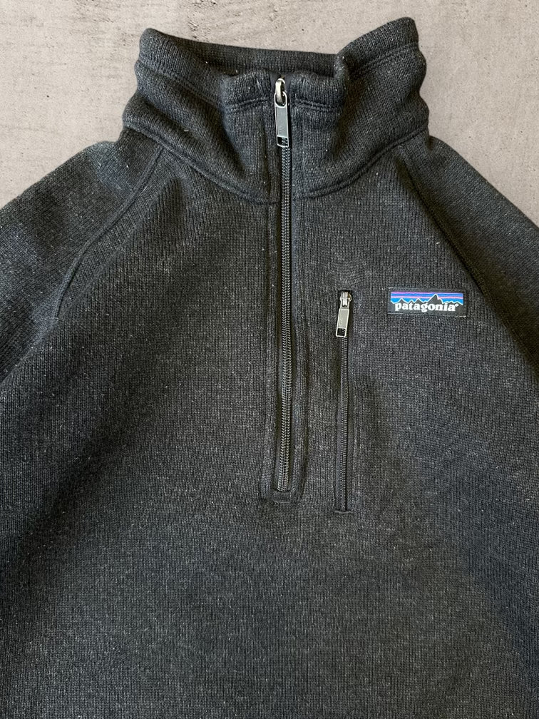 00s Patagonia Black 1/4 Zip Up Sweatshirt - Medium