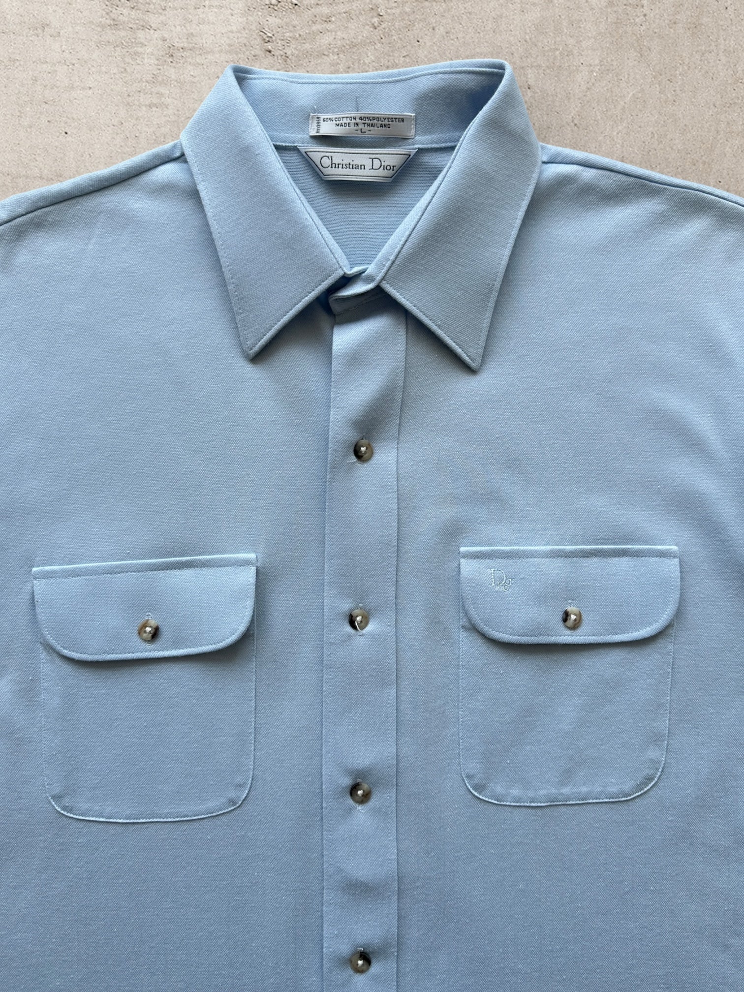 90s Christian Dior Fitted Button Up Shirt - Large