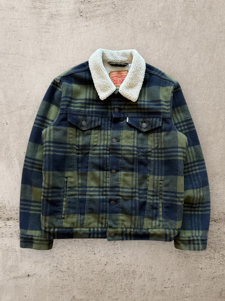 00s Levi’s Sherpa Lined Plaid Jacket - Large