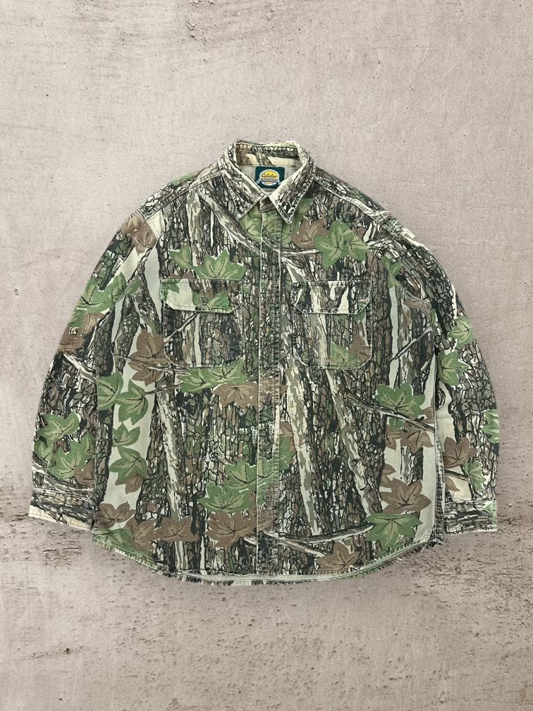 90s Cabelas Real Tree Camouflage Button Up Shirt - XL