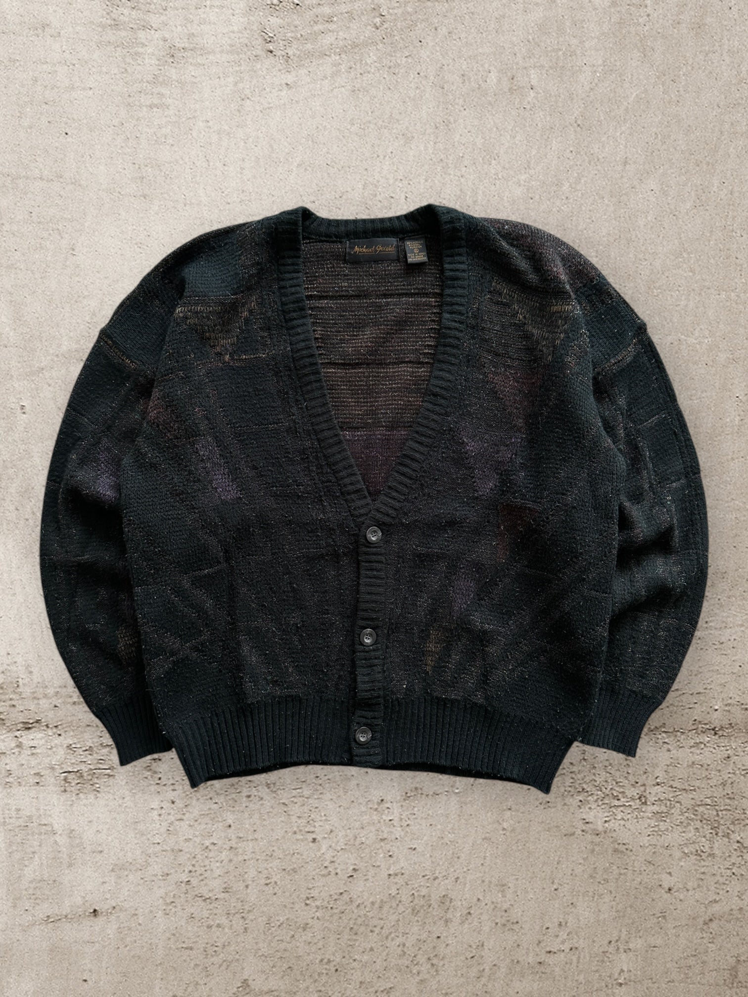 90s Michael Gerald Knit Cardigan - XL