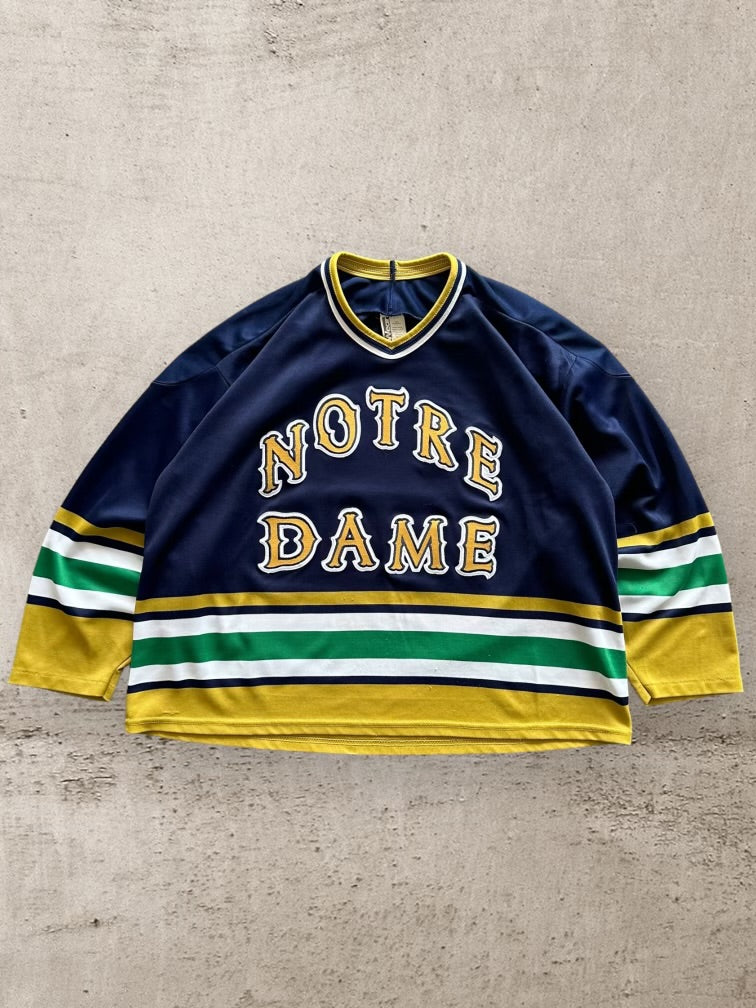 90s Notre Dame Hockey Jersey - XXL