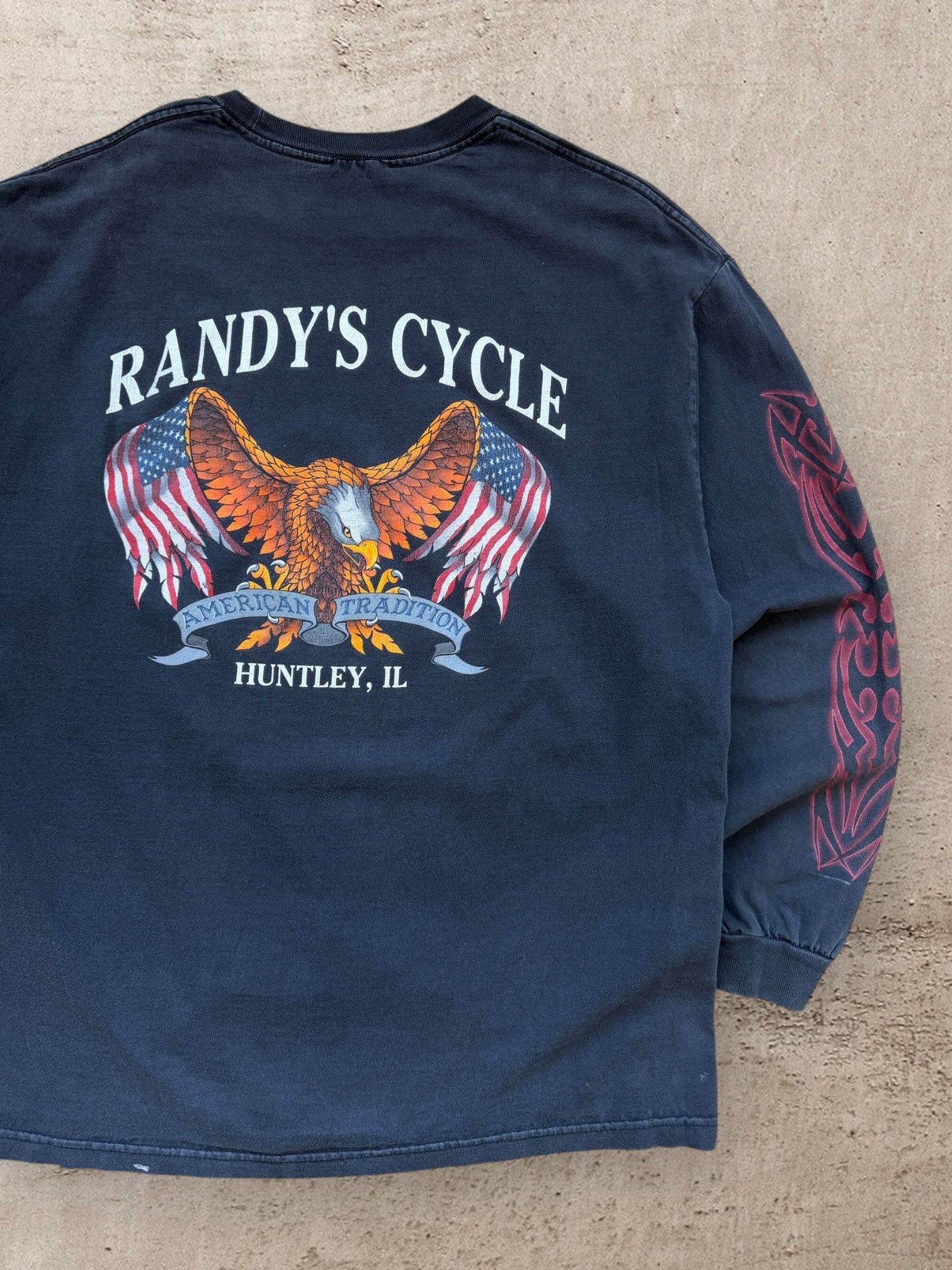 00s Randys Cycle Graphic L/S T-Shirt - XL