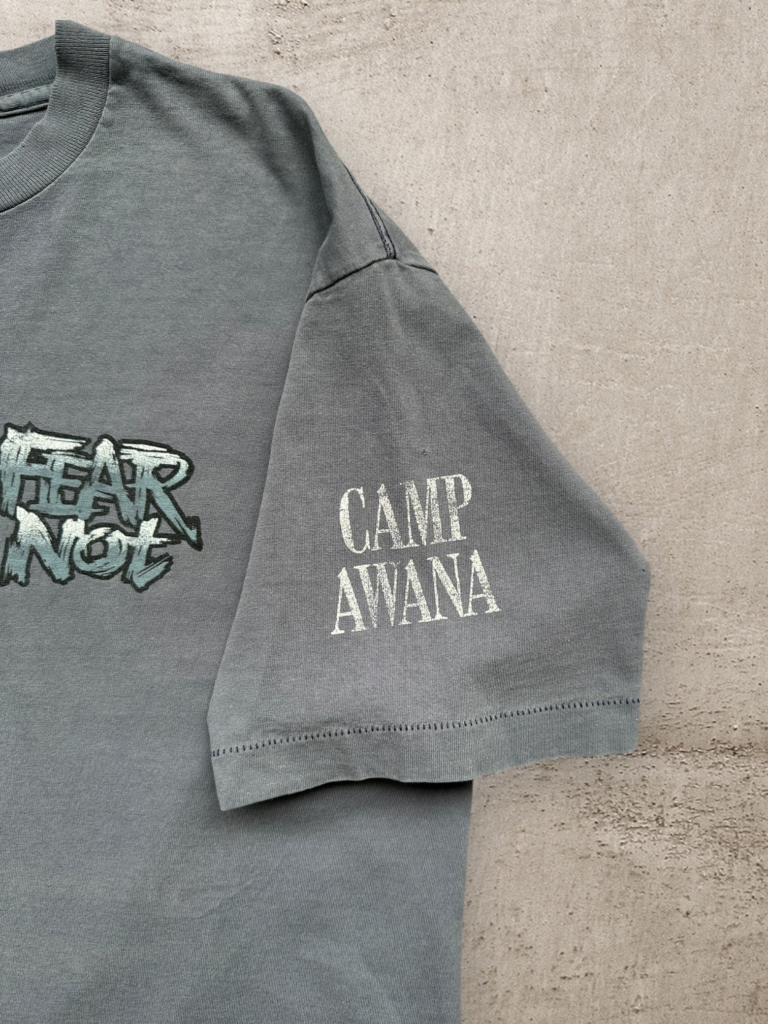 90s Fear Not Ps 23:4 Faded Graphic T-Shirt - XL