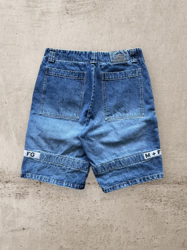 00s Marithe Francis Girbaud Strap Denim Shorts - 36